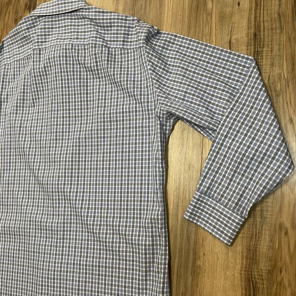 UnTuckit Mens XXXL Wrinkle Free Long Sleeve Blue Plaid Shirt - READ DESCRIPTION - Picture 9 of 11
